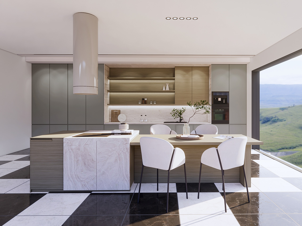 餐厅橱柜成效图